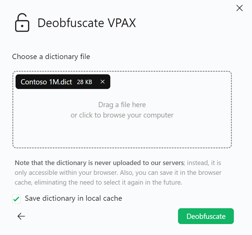 Deobfuscating a VPAX file in DAX Optimizer