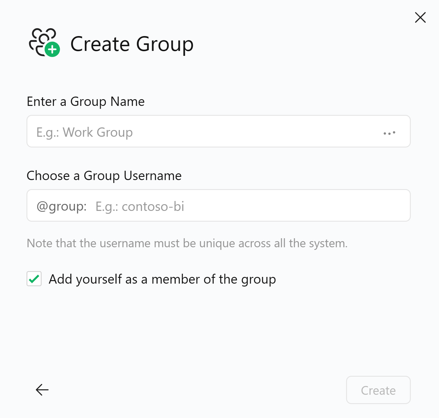 Creating a Group in DAX Optimizer - dialog box